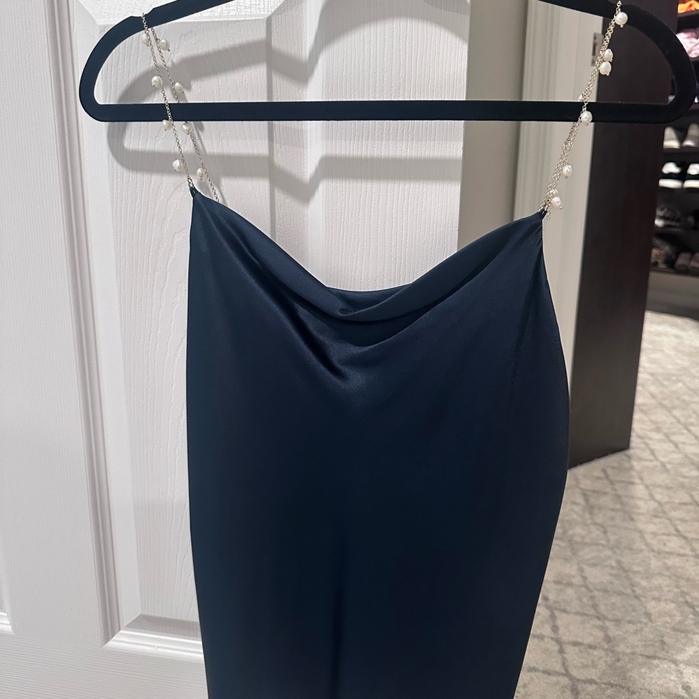 Cami NYC Navy Pearl-Accent Tank